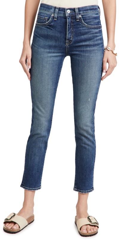 Nili Lotan Mid Rise Jeans Classic Wash