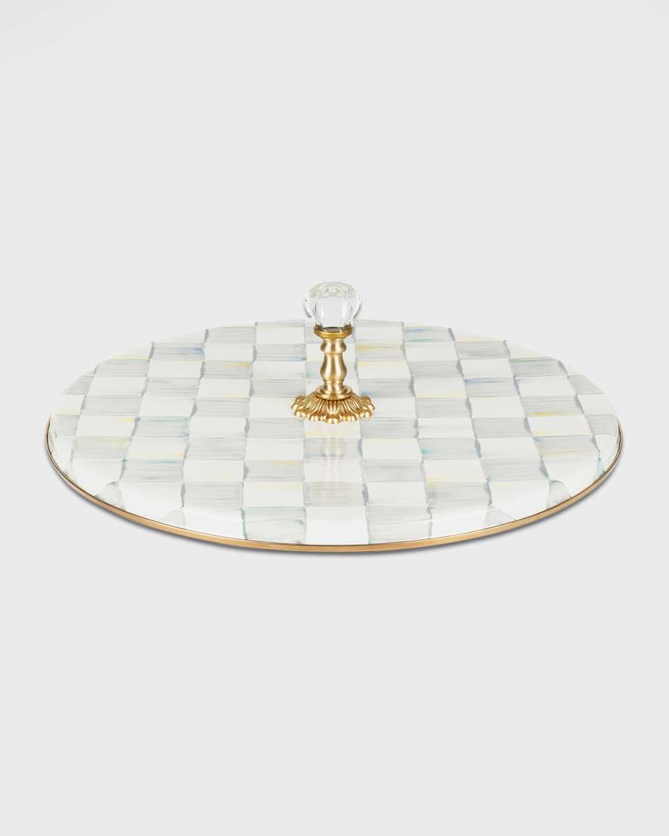 Sterling Check Enamel Cheese Course
