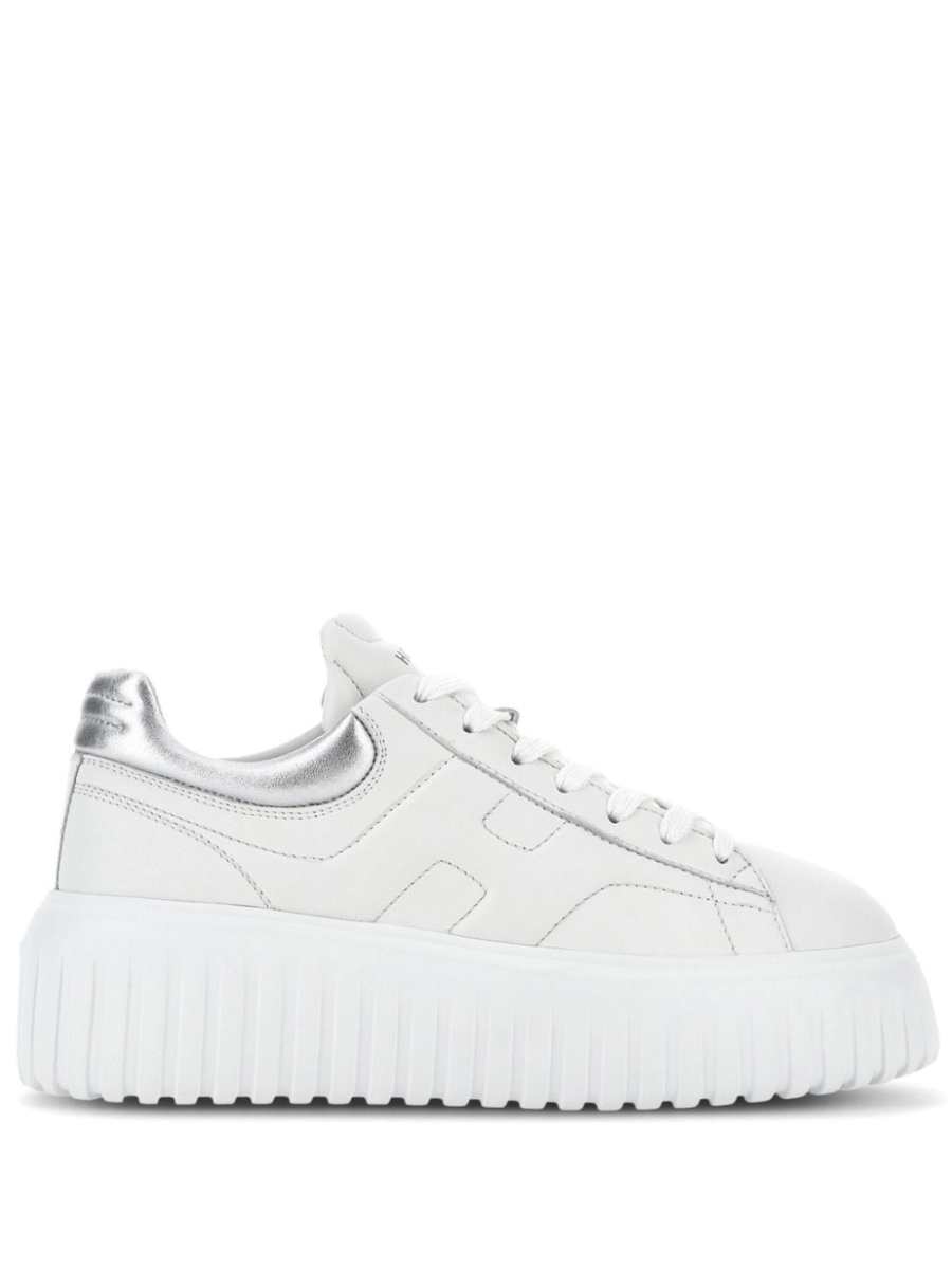 H-Stripes lace-up leather sneakers