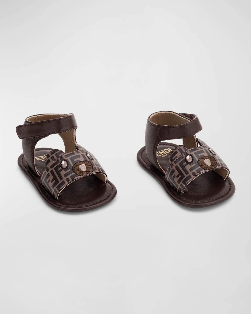 Girl's Baby Sandalo With FF Detailed Bear