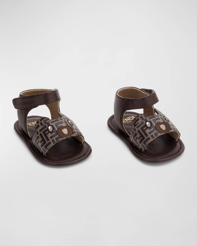 Girl's Baby Sandalo With FF Detailed Bear