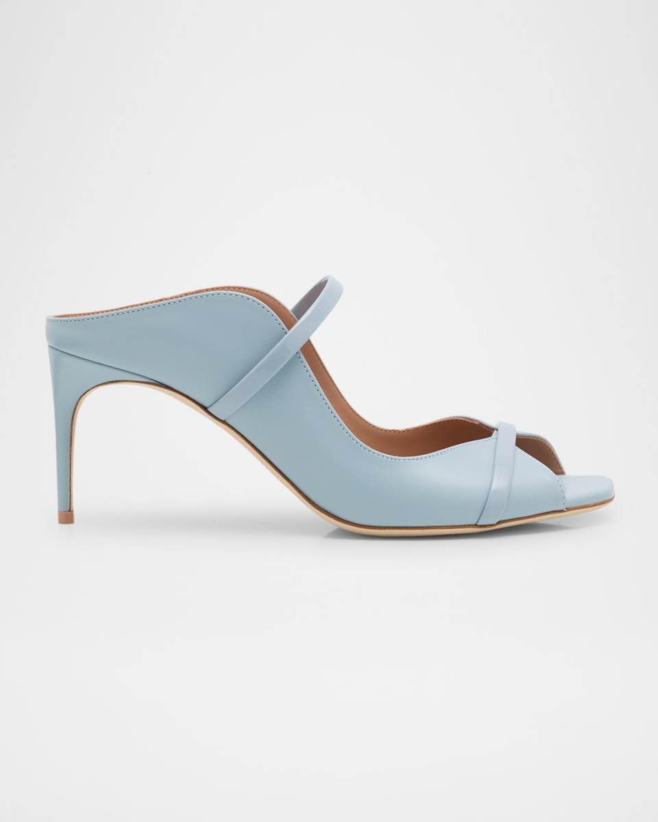 Noah Leather Two-Band Mule Sandals