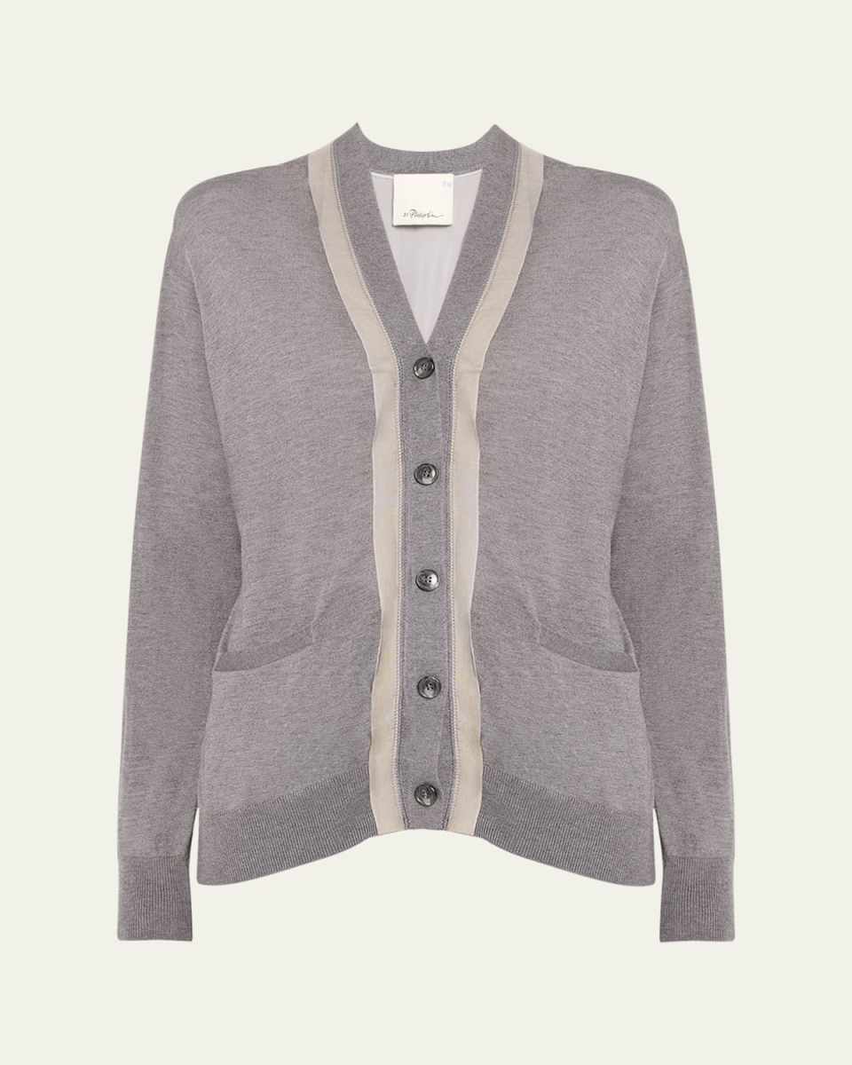 Long-Sleeve V-Neck Cardigan