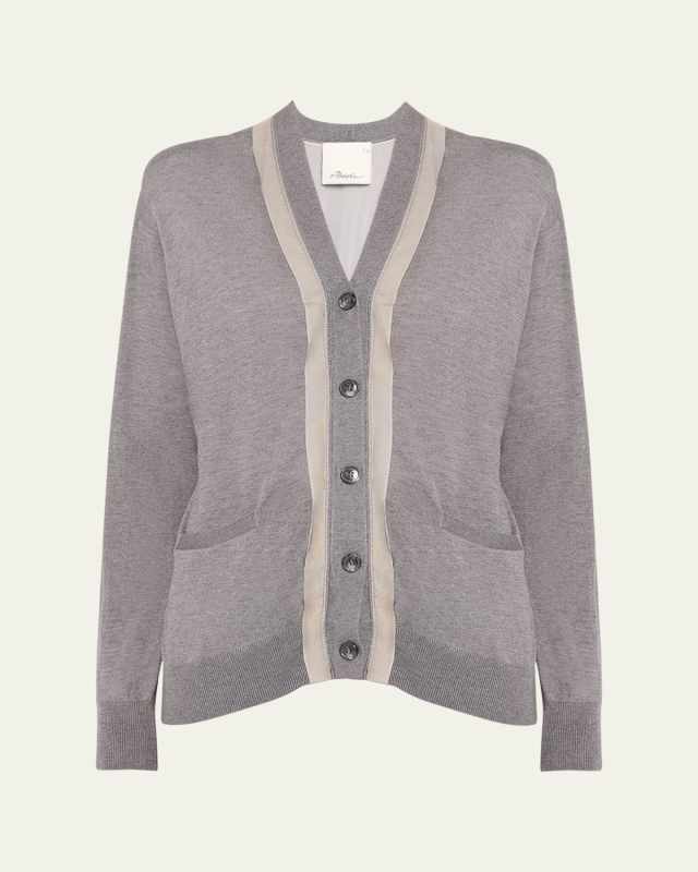 Long-Sleeve V-Neck Cardigan
