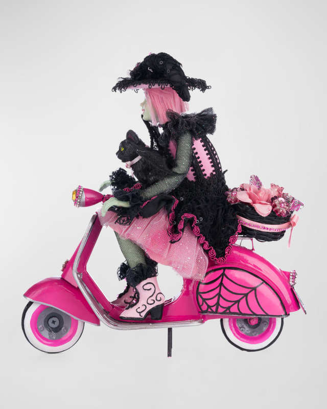 Rosalie on Vespa Tabletop Doll, 11.3"