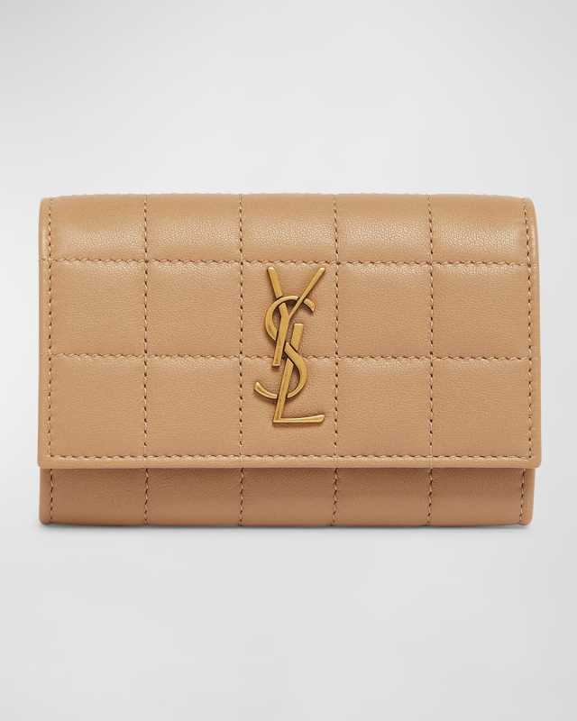 Cassandra YSL Card Holder in Quilted Leather