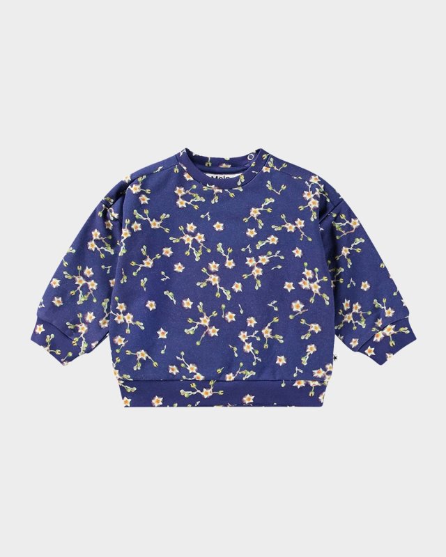 Girl's Dana Floral-Print Sweatshirt, Size 3M-2
