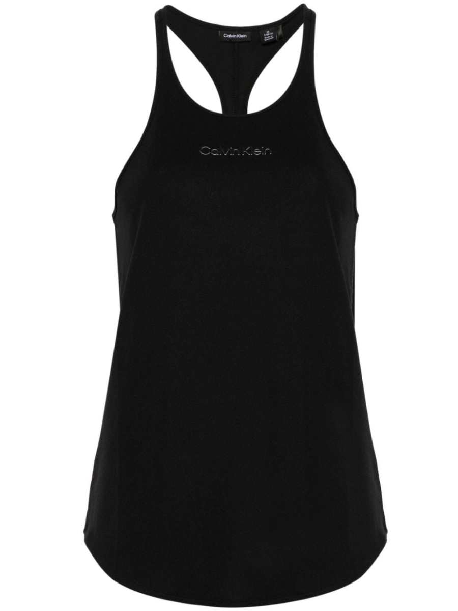 logo-lettering tank top