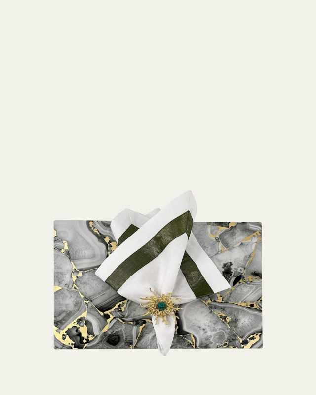 Grey Stone Lacquer Rectangle Placemat