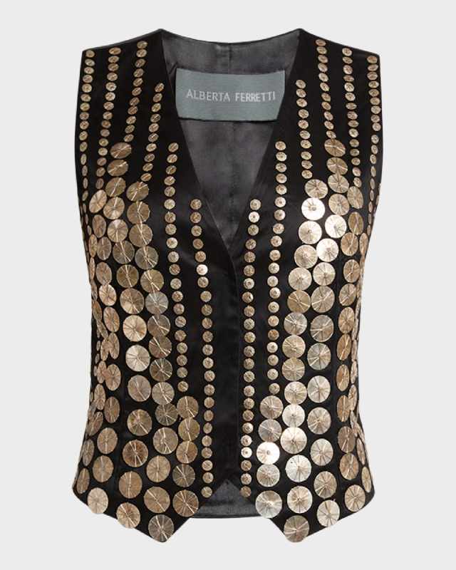 Sequined Silk Waistcoat