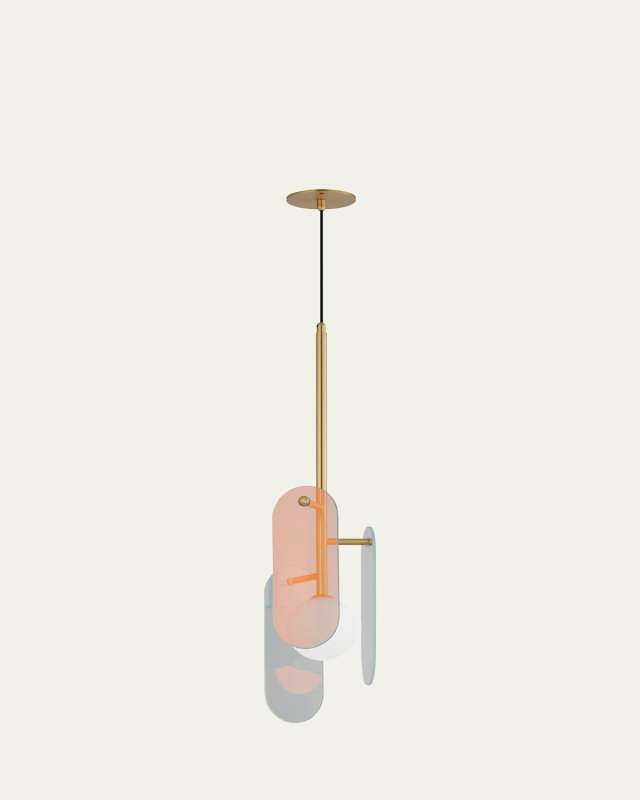 Megalith Dichroic Glass 17" Pendant Light
