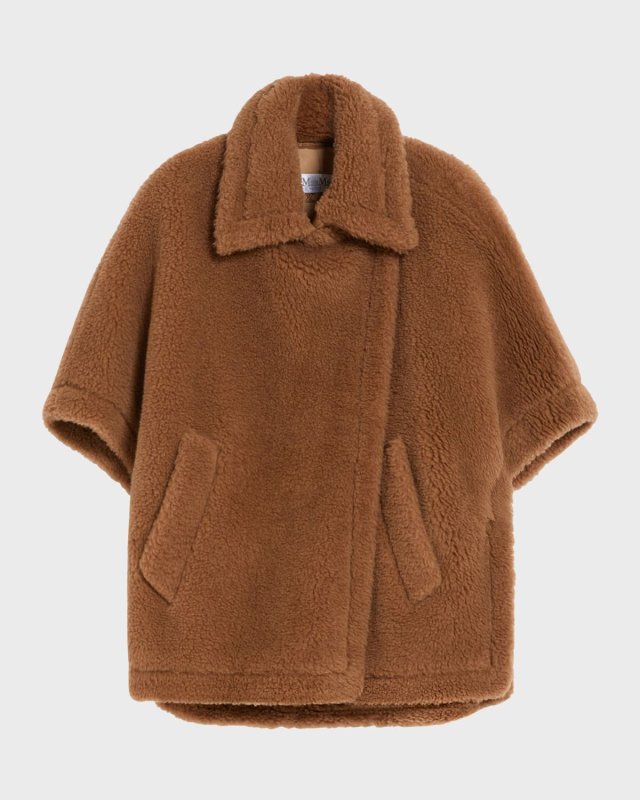 Tebe Camel Wool Teddy Cape