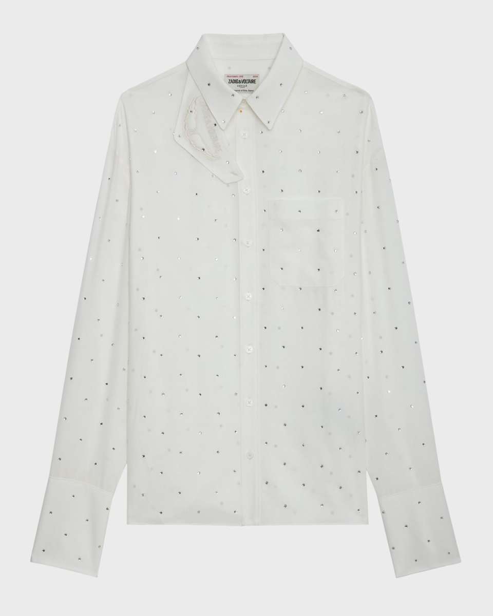 Tyrone Embellished Button-Front Shirt