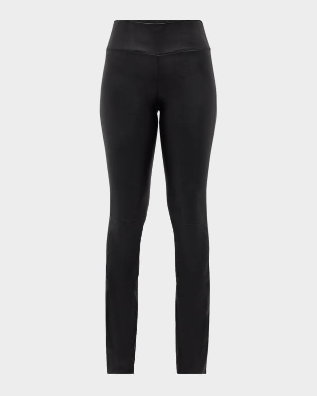 Micro Flare Leather Pants