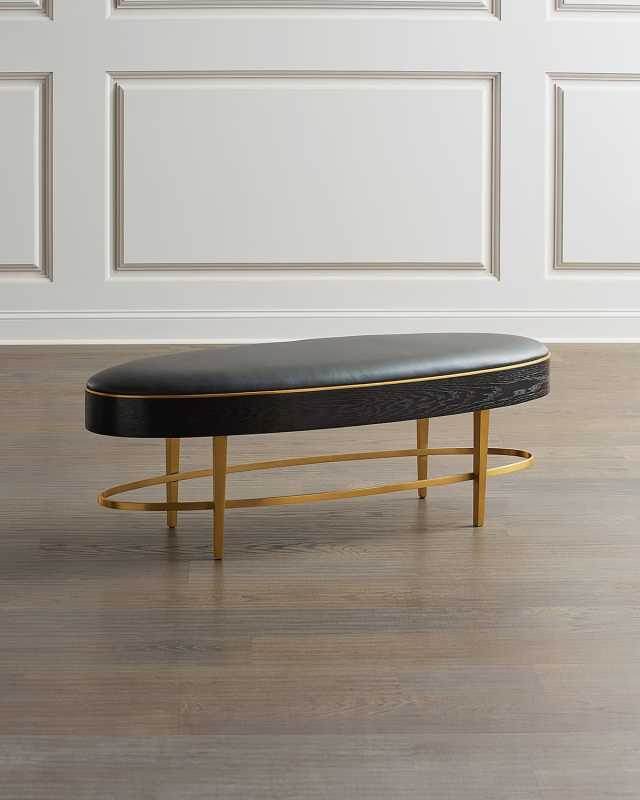 Ellipse Leather Oval Bench