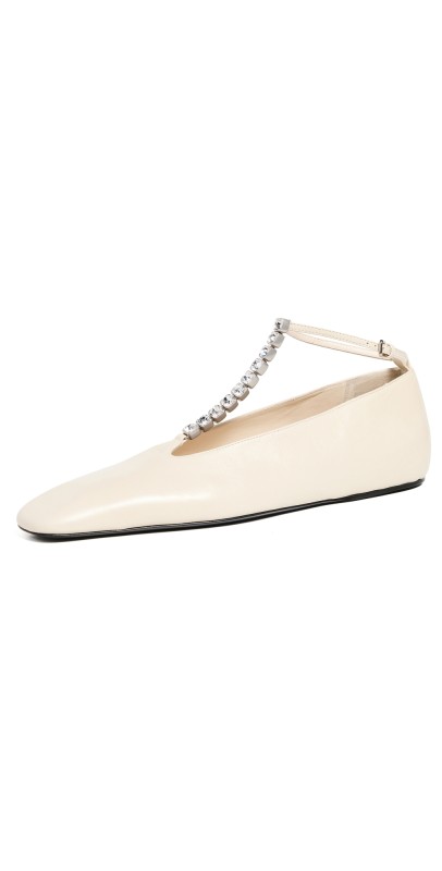 Jil Sander Ballerina Flats Chalk