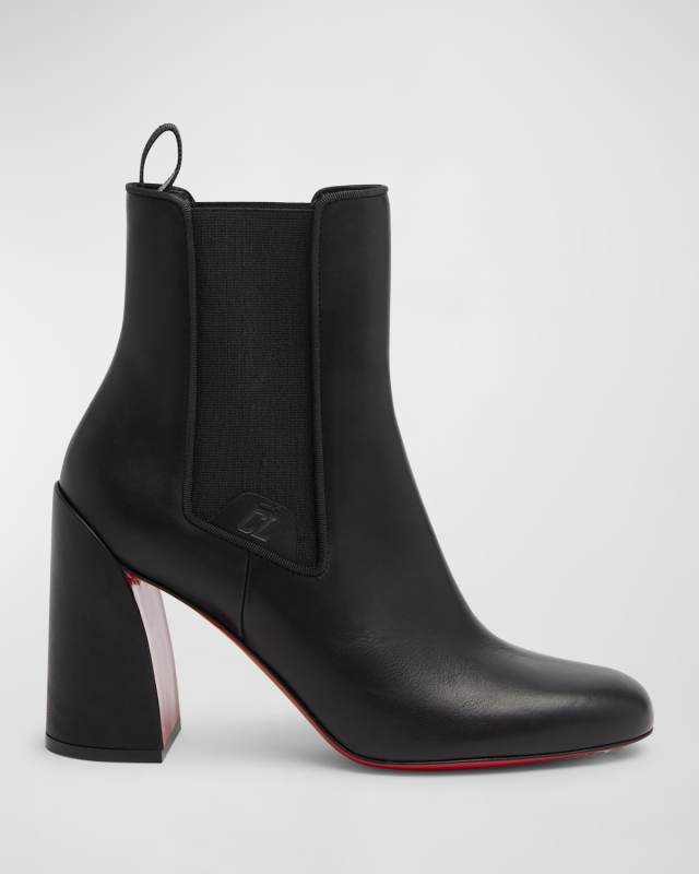 Turelastic Leather Red Sole Ankle Booties