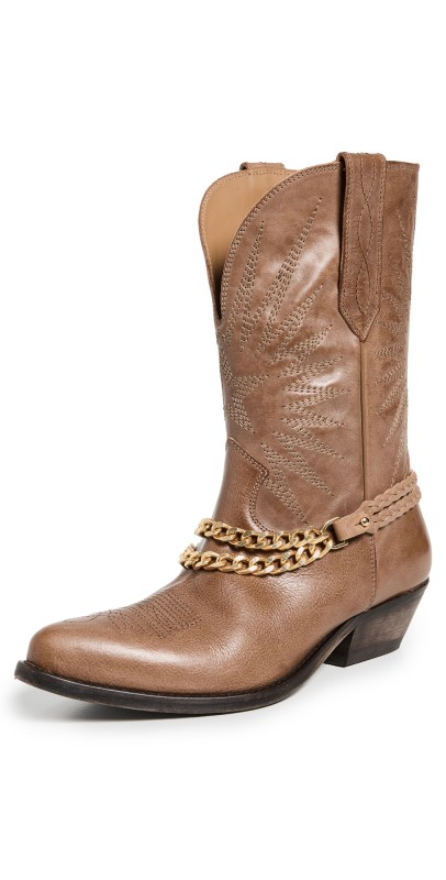 Golden Goose Wish Star Low with Embroidery Boots Sand