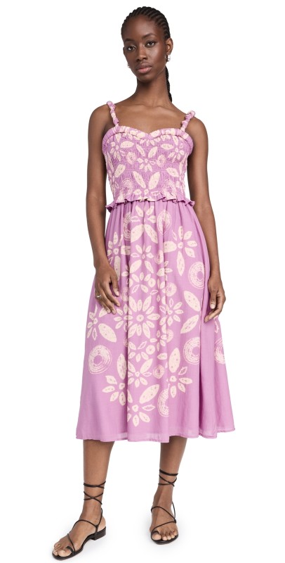 Sea Thea Tie Dye Print Tank Dress Lilac