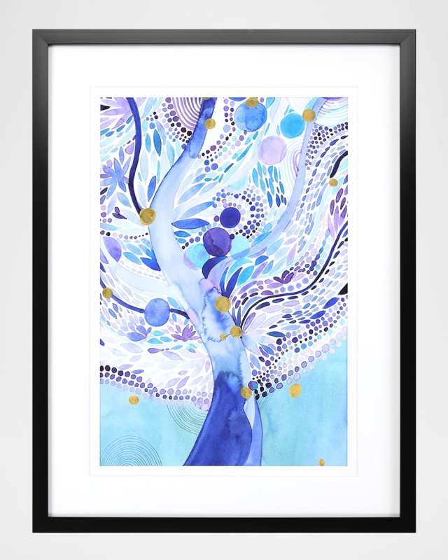 "Wind Rhythms 1" Framed Giclee by Wells