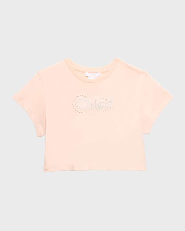 Girl's Logo Embroidered Short-Sleeve T-Shirt, Size 4-14