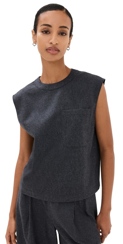 TWP Muscle Tee Charcoal
