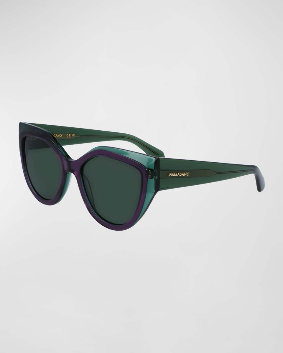 Classic Logo Acetate Cat-Eye Sunglasses