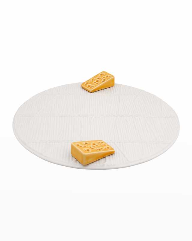 White Cheese Tray with Yellow Cheese