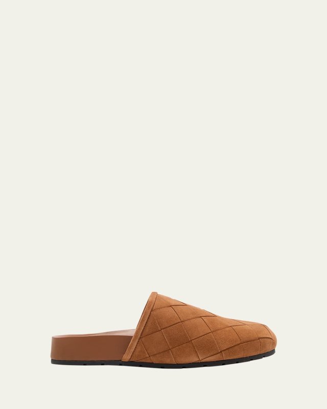 Reggie Woven Suede Slipper Mules