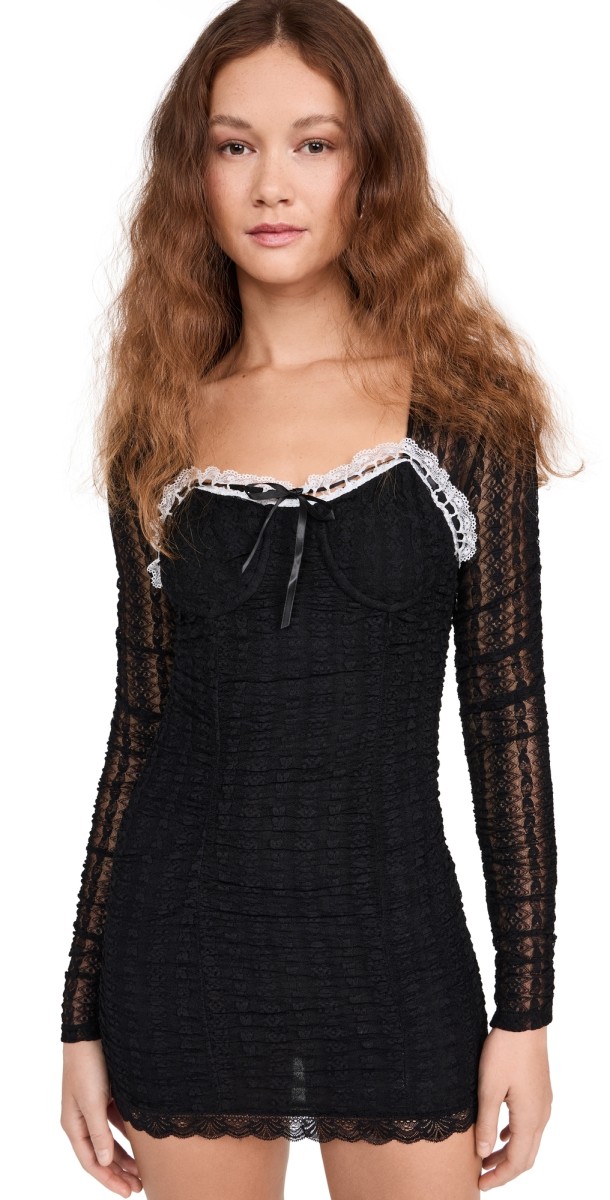 LoveShackFancy Evangelina Dress Black