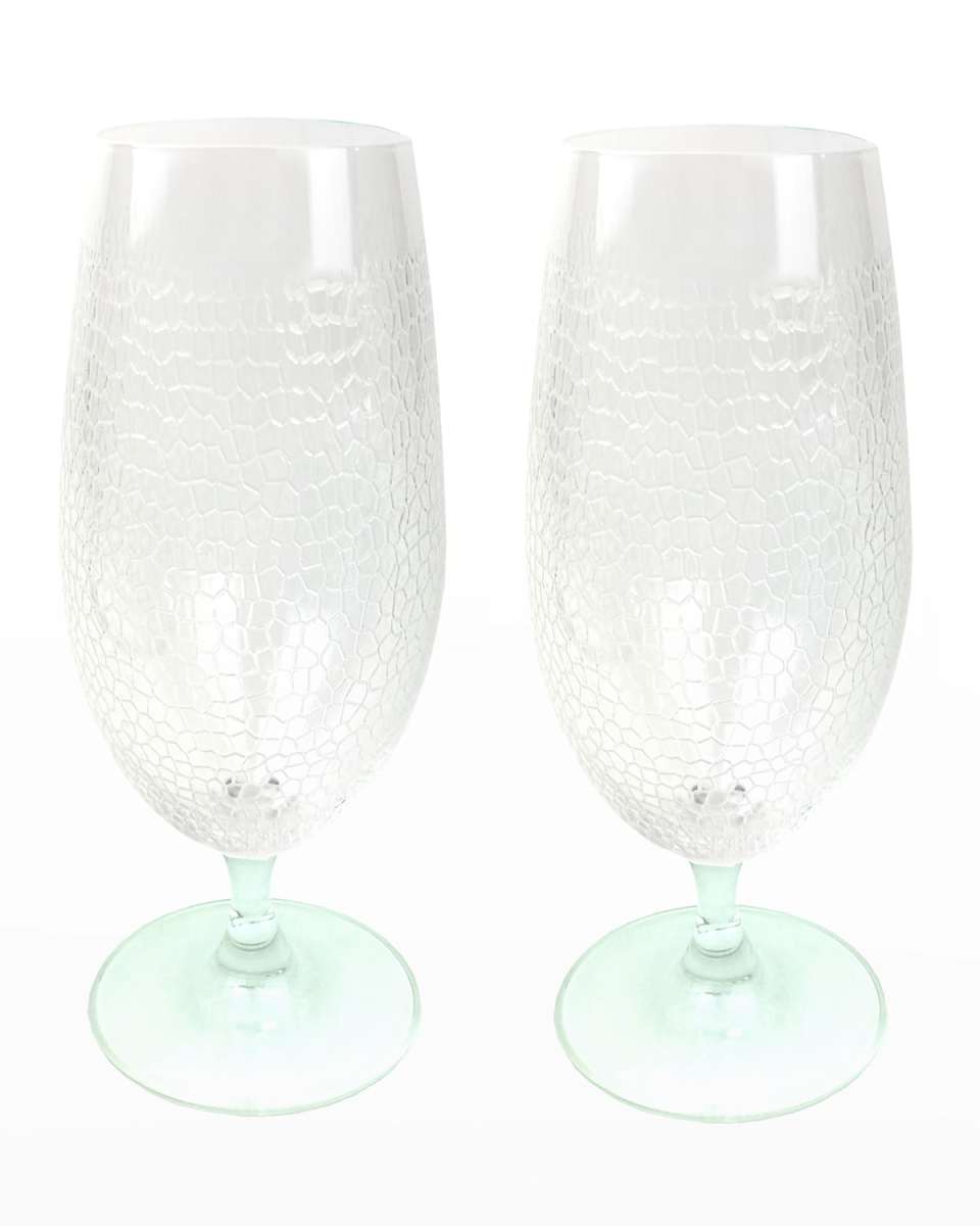 Panthera Clear Stemmed Water Glasses, Set of 2