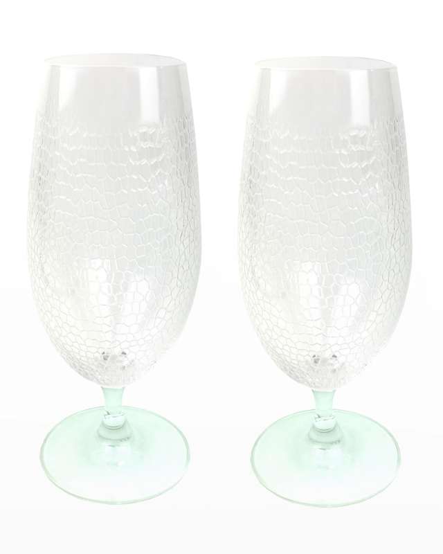 Panthera Clear Stemmed Water Glasses, Set of 2