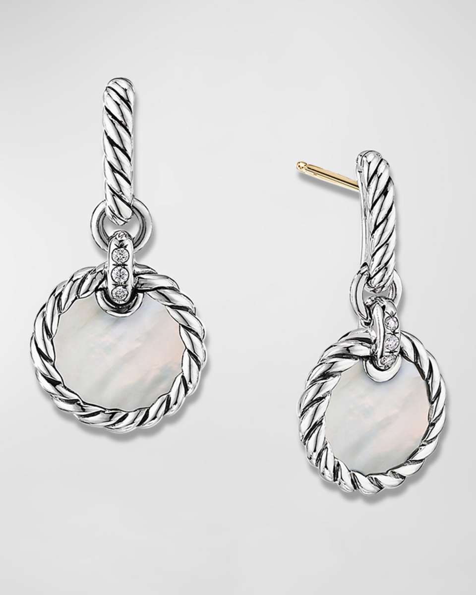 DY Elements Drop Earrings with Pave Diamonds