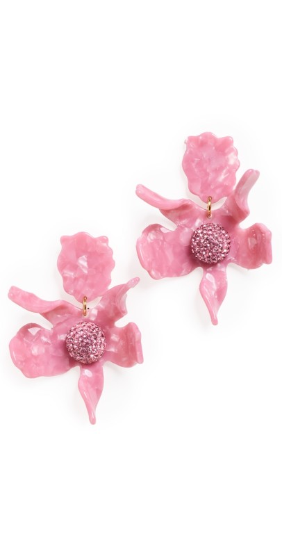 Lele Sadoughi Crystal Lily Earrings Ros