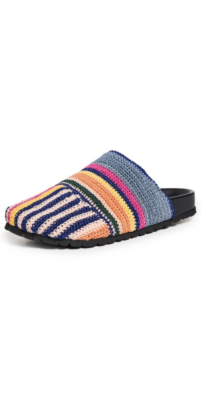 STAUD Dia Slides Multi Bayadere Stripe
