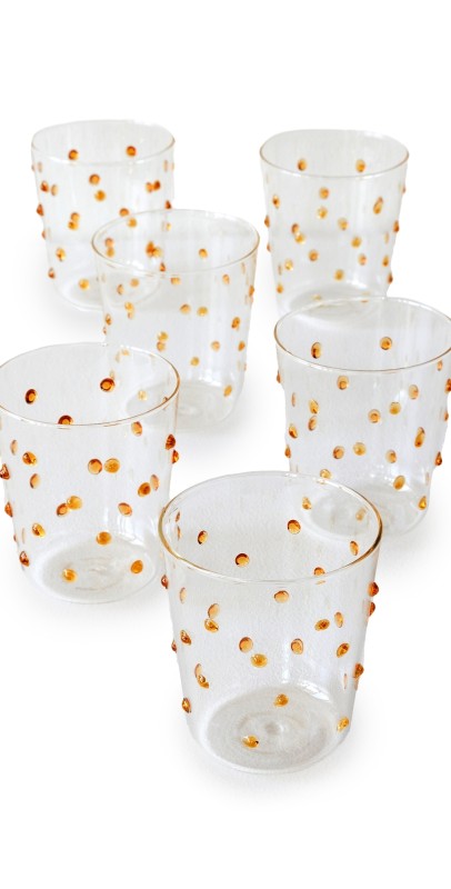 Zafferano Party Tumbler Set of 6 Golden Yellow