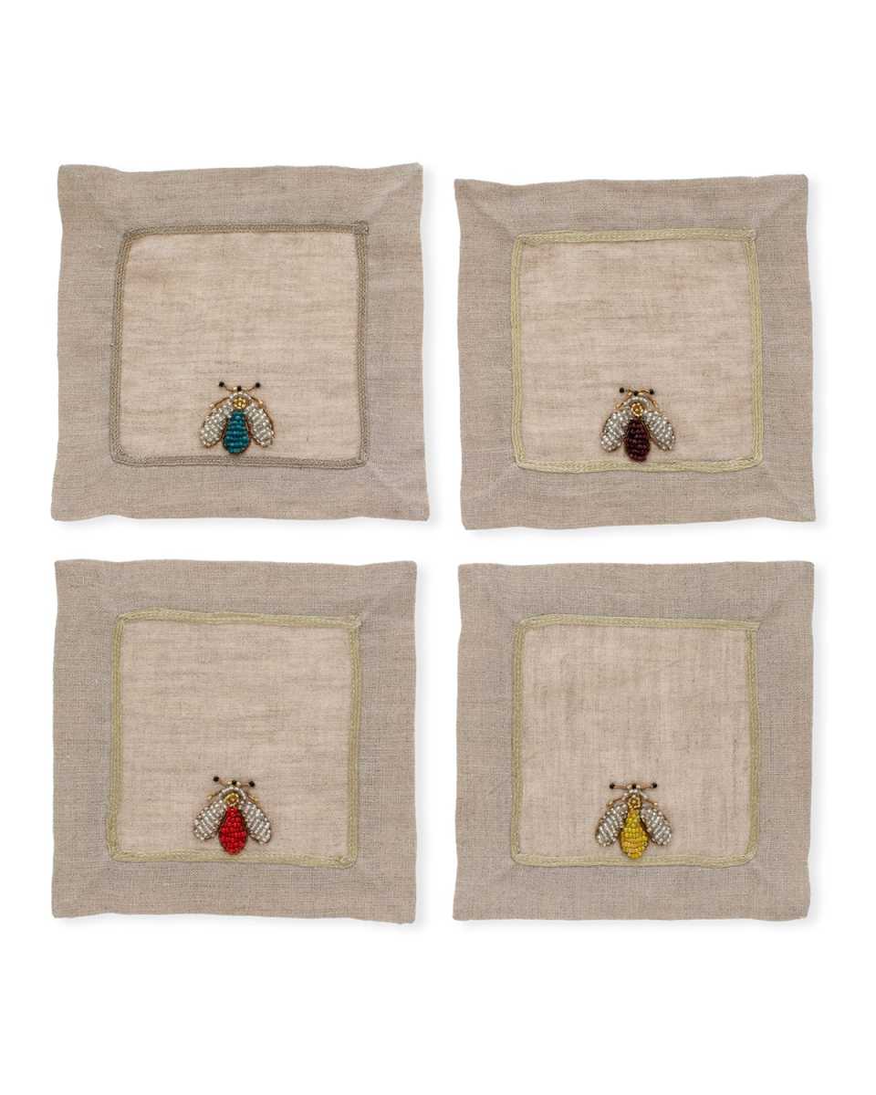 Sparkle Bee Cocktail Napkins, Set of 4