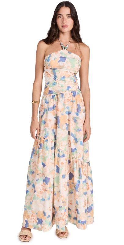 ASTR the Label Linnea Dress Green Orange Multi