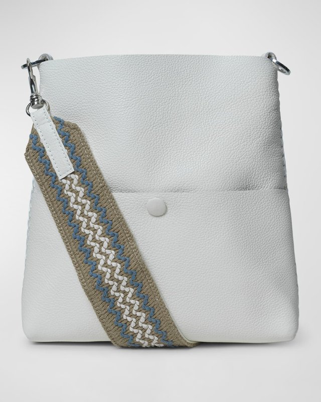 Slim Grain Leather Messenger Bag