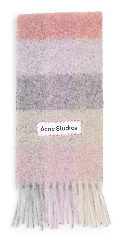 Acne Studios Checked Scarf Fuchsia/Lilac/Pink