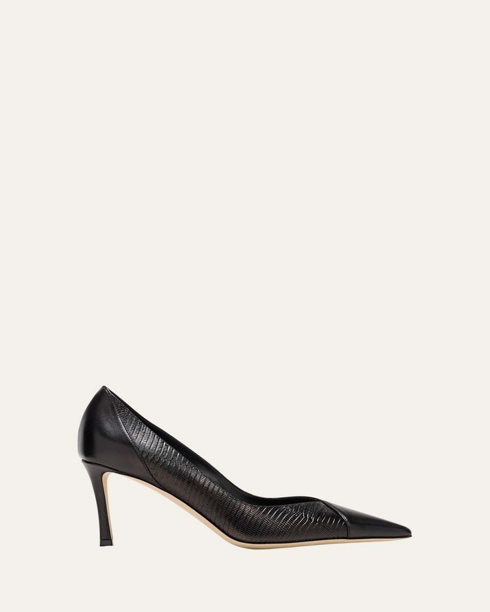 Cass Mixed Leather Pumps
