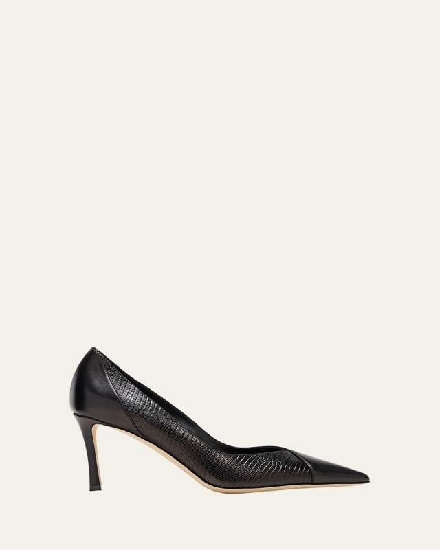 Cass Mixed Leather Pumps