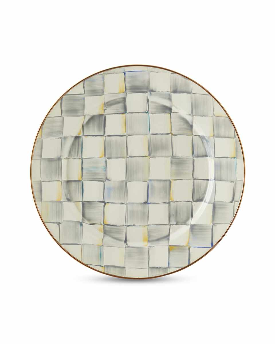 Sterling Check Charger Plate