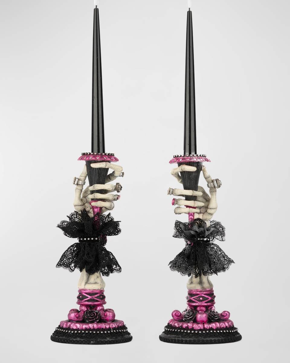 Skeleton Hand Candle Sticks, Set of 2