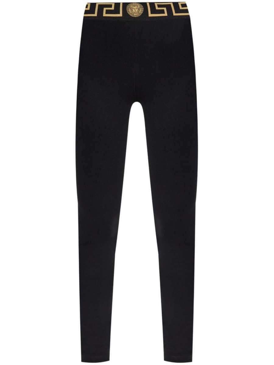 Greca-waistband high-waist leggings