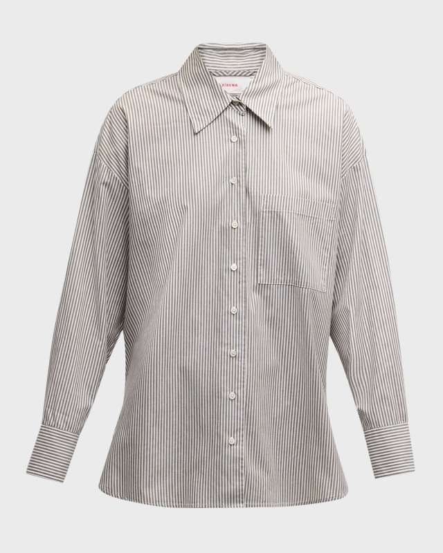 Sydney Striped Button-Down Cotton Shirt