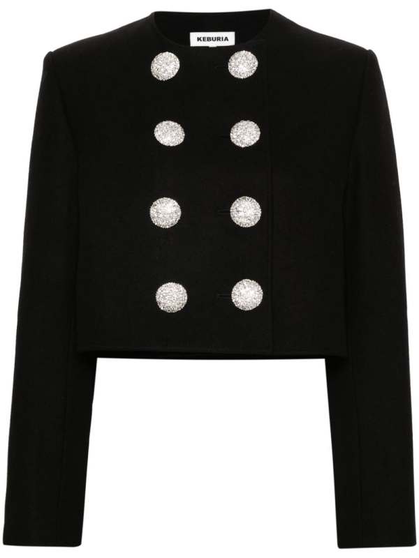 cropped double-breasted jacket