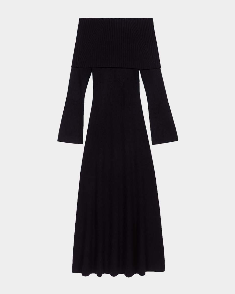 Repos Off-Shoulder Ribbed Maxi Dress