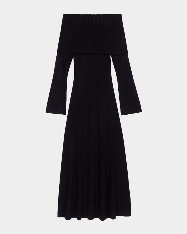 Repos Off-Shoulder Ribbed Maxi Dress