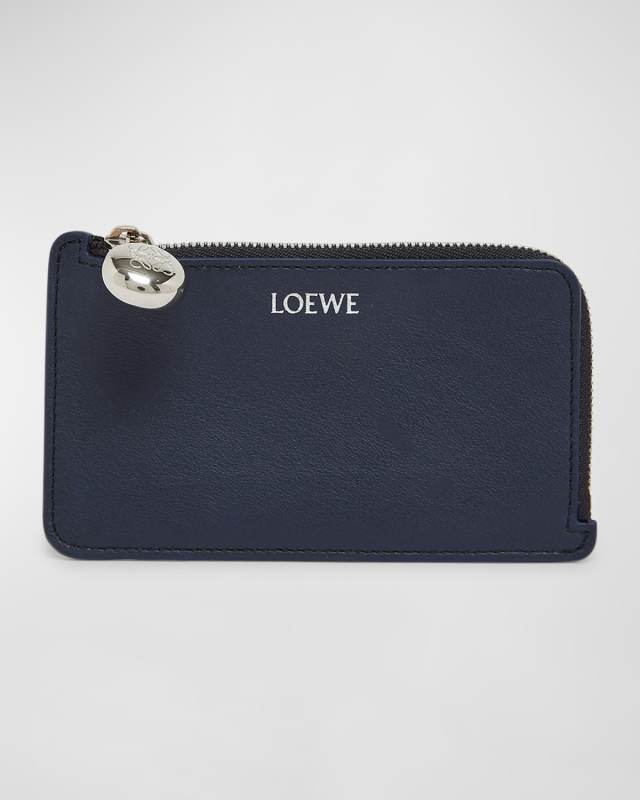 Pebble Zip Leather Card Holder